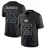 Men's Kansas City Chiefs #15 Patrick Mahomes Black Reflective Limited Stitched Jersey,baseball caps,new era cap wholesale,wholesale hats